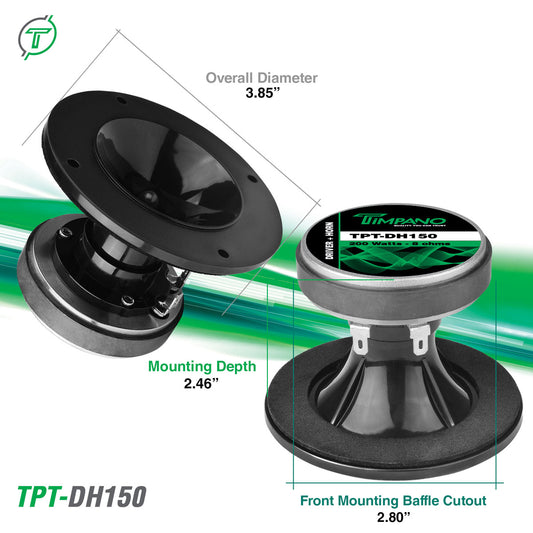 Timpano Audio TPT-DH150 1" Exit Plastic Horn + Ferrite Driver Car Audio | Pro Audio