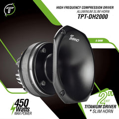 Timpano Audio TPT-DH2000 2" Exit Titanium Compression Driver + Slim Horn 450 Watts 8 Ohm