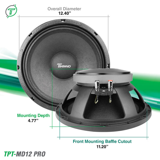 Timpano Audio TPT-MD12 PRO  12" PRO Audio Midrange Loudspeaker