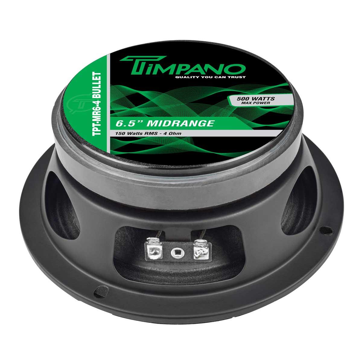 Timpano Audio TPT-MR6-4 BULLET 6.5" Midrange Bullet Car Speaker 4 Ohm