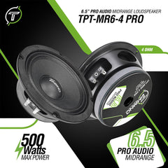 Timpano Audio TPT-MR6-4 PRO 6.5" Midrange PRO Audio Loudspeaker 4 Ohm