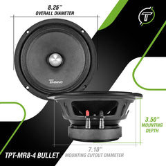 Timpano Audio TPT-MR8-4 BULLET 8" Pro Mid Range Bullet Loudspeaker