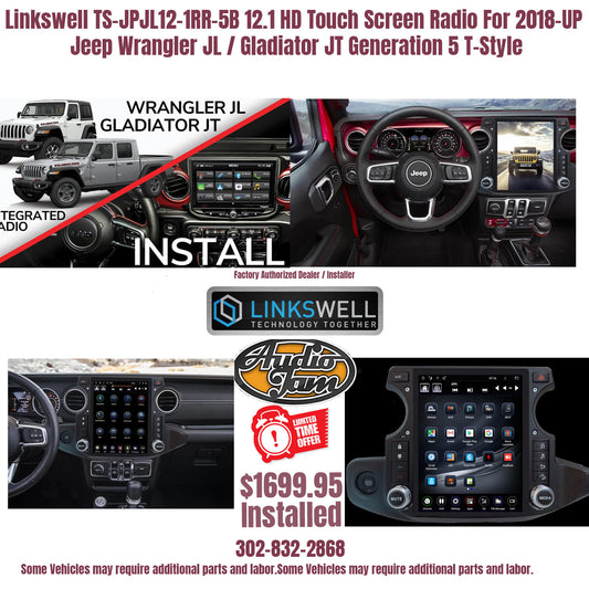Linkswell TS-JPJL12-1RR-5B 12.1″ HD Touch Screen Radio For 2018-UP Jeep Wrangler JL / Gladiator JT Generation 5 T-Style