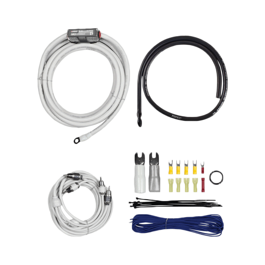 T-SPEC V10-AK4 v10 4 AWG Amp Kit - 2100 W with RCA Cable