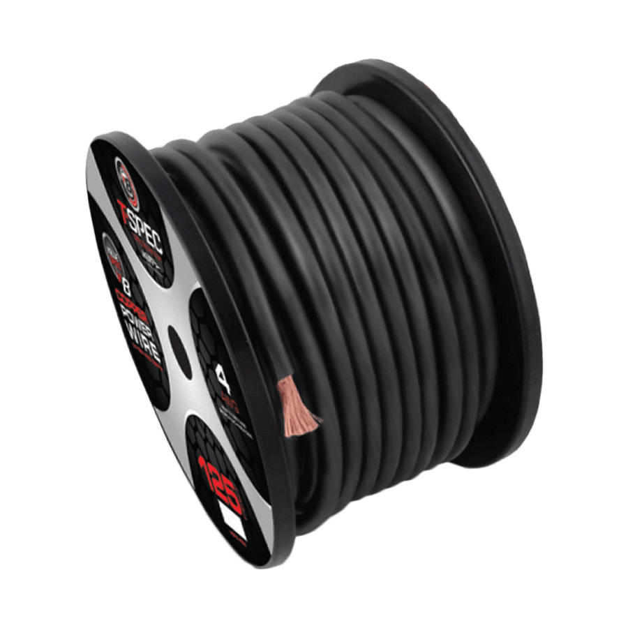 T-SPEC V10GW-4100 4 AWG 100FT MATTE BLACK OFC POWER WIRE - v10 SERIES