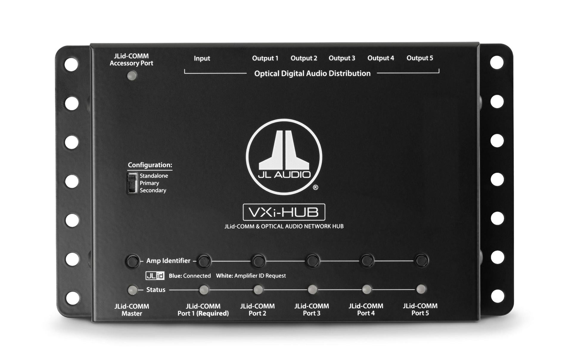 JL Audio VXi-HUB Allows you to connect multiple VXi amplifiers in a network