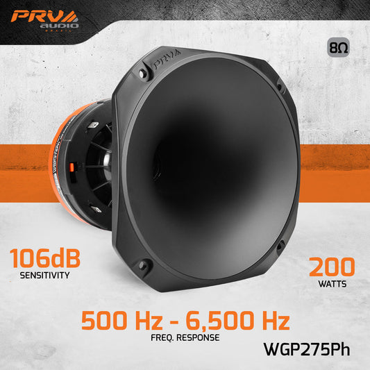 PRV Audio WGP275Ph 1" Exit Phenolic Compression Driver + Horn - Combo