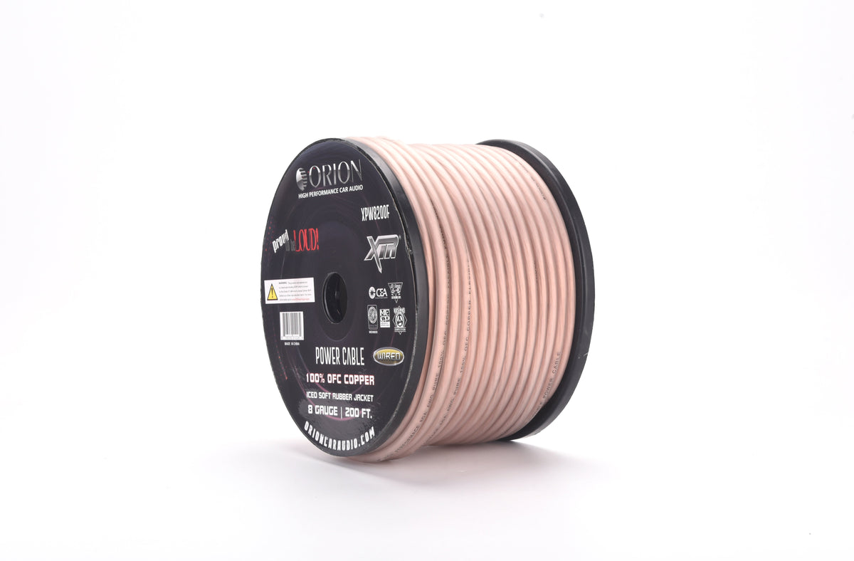 Orion XPW8200F XTRPRO 8-GAUGE 100% OFC200FT WIRE ROLL - FROST