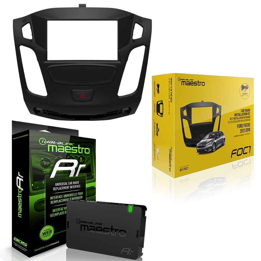 iDatalink KIT-FOC1 Dash and Wiring Kit with ADS-MRR Maestro RR Interface Module Install a new iDatalink-ready stereo and retain the steering wheel audio controls and other factory features in select 2012-2018 Ford Focus