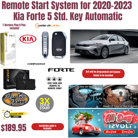 Remote Start System for 2020-2023 Kia Forte 5 Std. Key Automatic