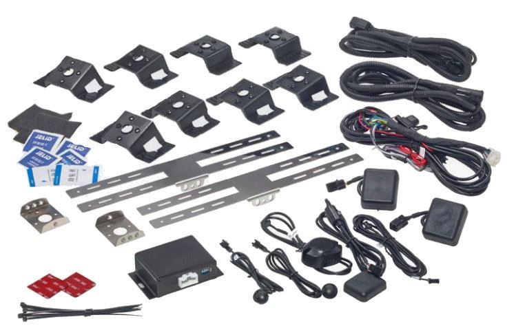 Picture of a blind spot detection system with all its component and parts 
