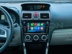 Car dashboard with digital display and control panel