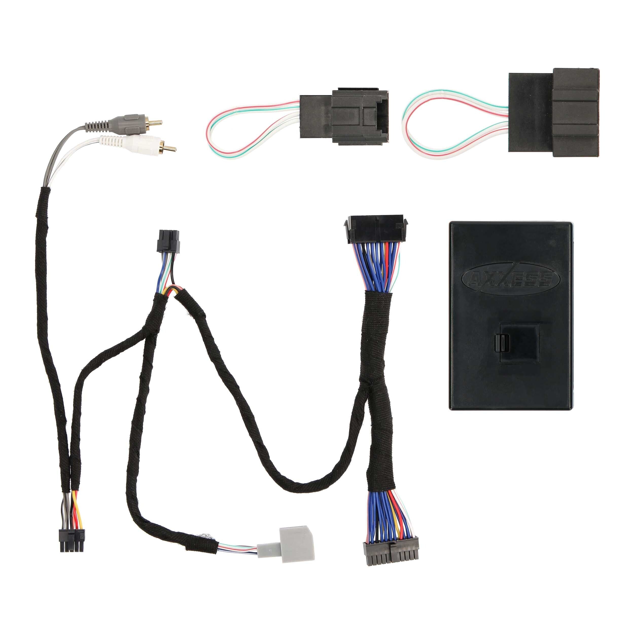 Car wiring harness kit with connectors on a white background