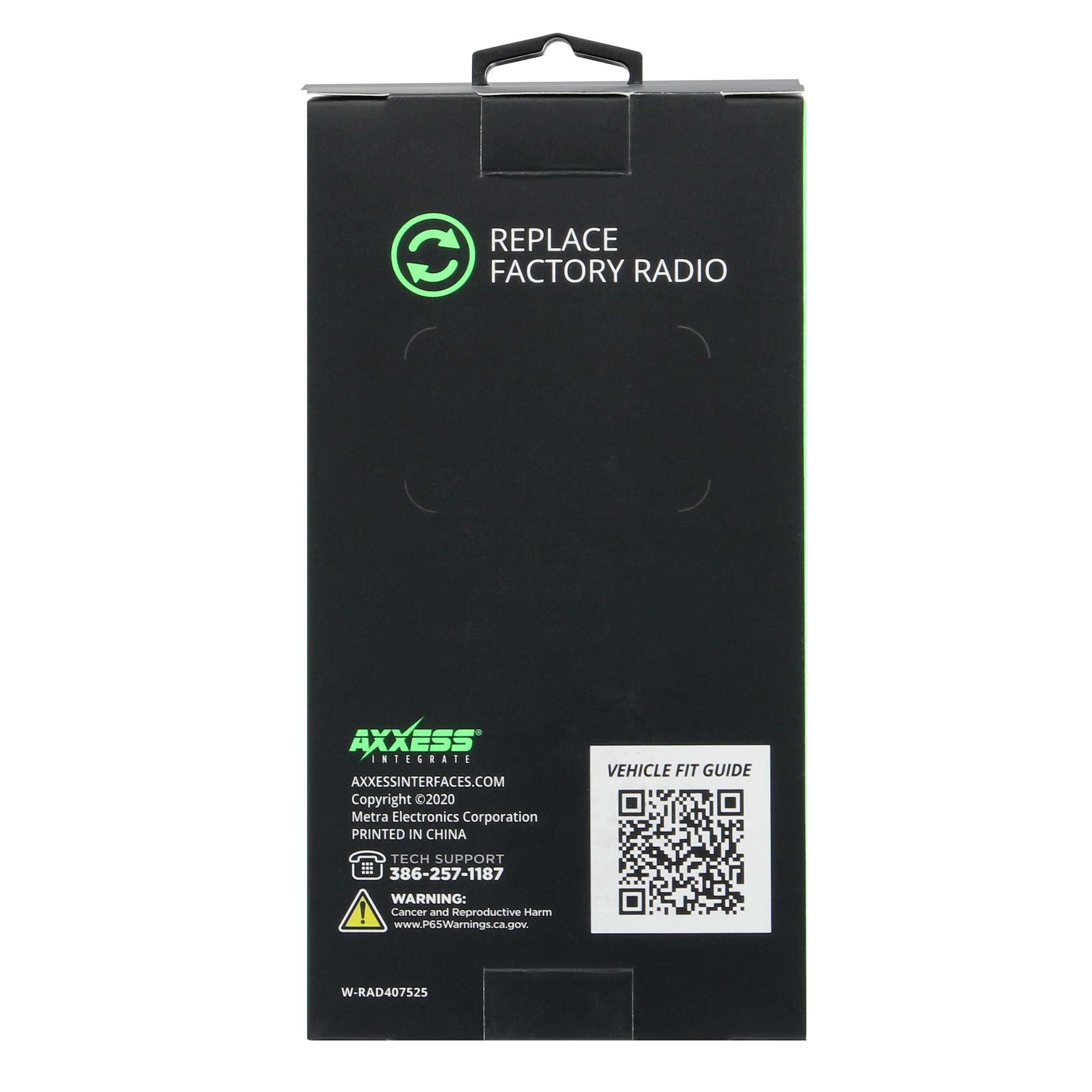 Black packaging box with green and white text and branding on a white background