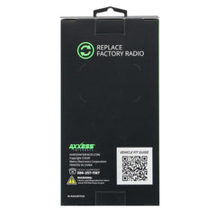 Black packaging box with green and white text and branding on a white background