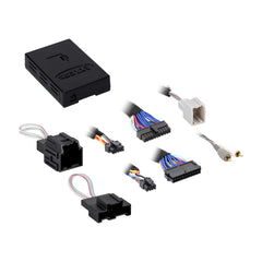 Collection of automotive wiring harnesses and connectors on a white background