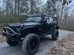 5 X WHEELS -5 X TIRES 5 TPMS, BLACK LUGS PACKAGE SPECIAL FOR JEEP WRANGLER JK 2DR/4DR  Rough Country 95201018 One-Piece Series 95 Gloss Black Wheel; 20x10 (07-18 Jeep Wrangler JK)  Rough Country 97010126 33x12.50R20 Over lander M/T