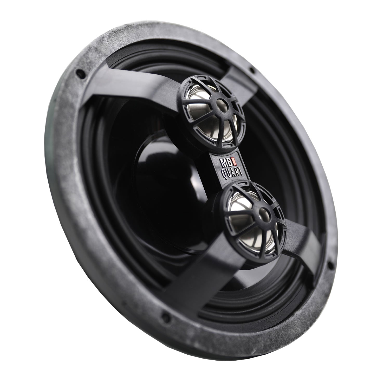 Car speaker with brand logo on a white background