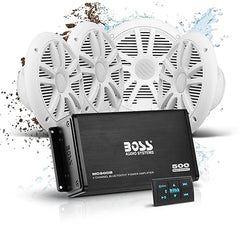 BOSS ASK904B.64 Marine Audio System – Full Kit with Bluetooth