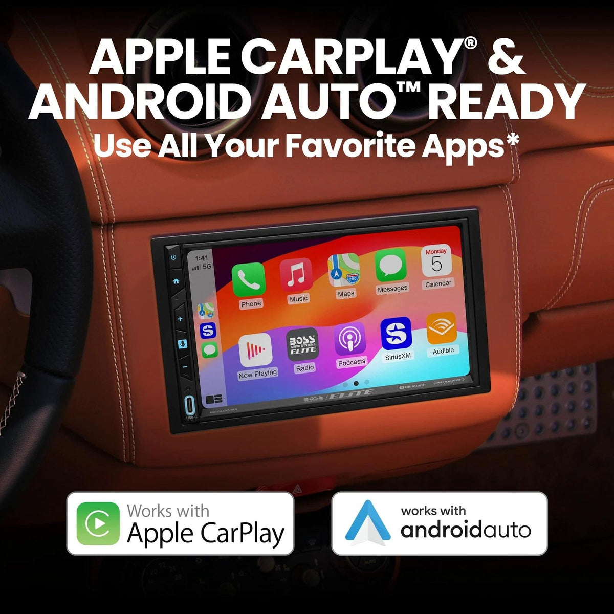 Boss BE7ACP.WX Apple CarPlay Stereo 7" Double DIN