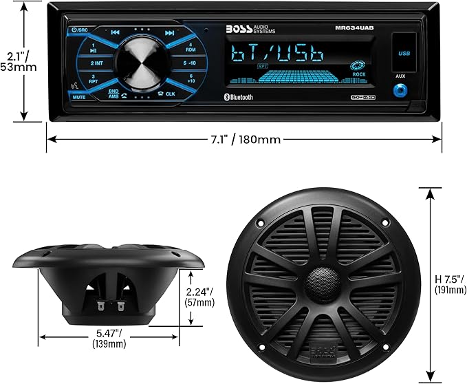 boss mcbk634b6 marine audio bear delaware