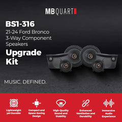 mb quart bs1-316 for 2021-2024 bronco