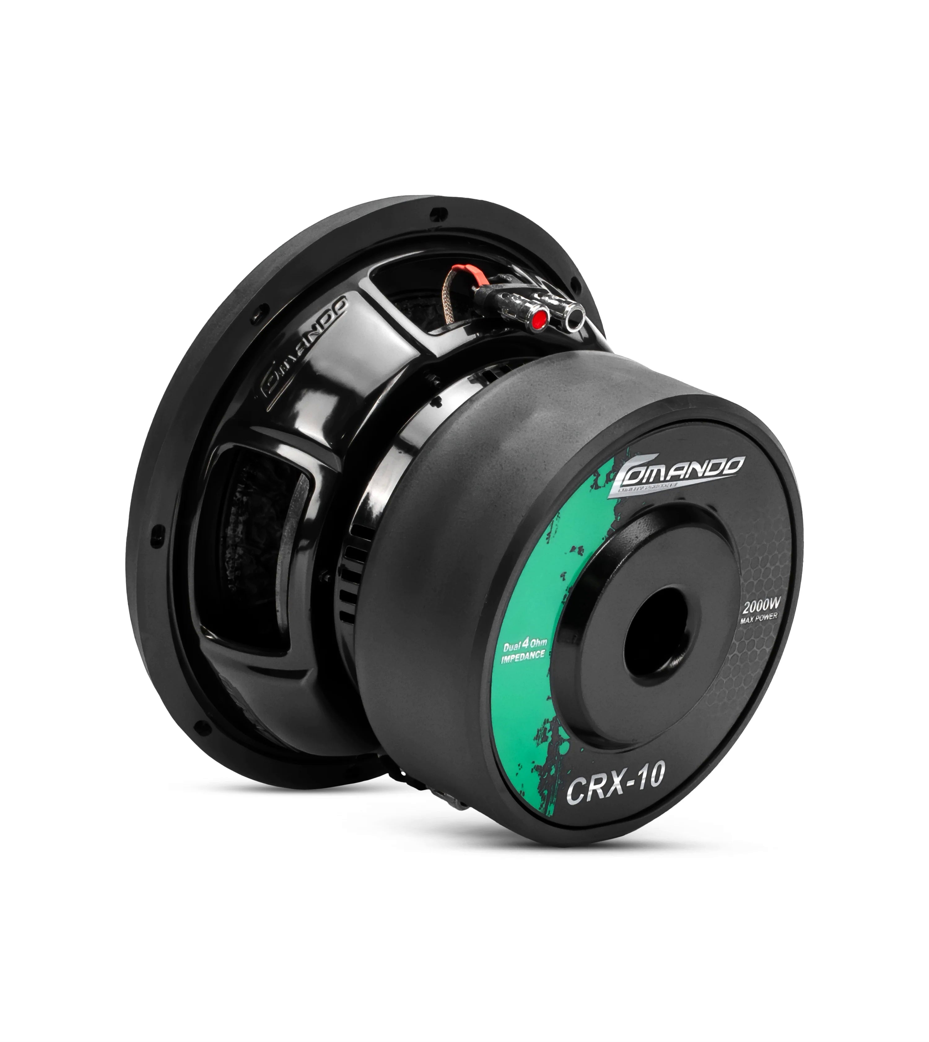 car subwoofer with visible branding on a white backgroun
