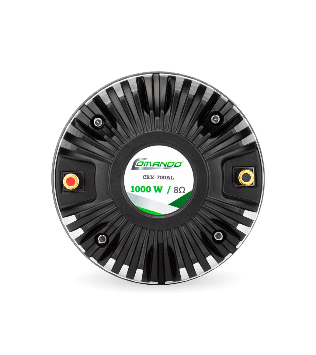 Car audio speaker with brand logo on a white background