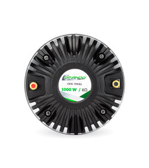 Car audio speaker with brand logo on a white background