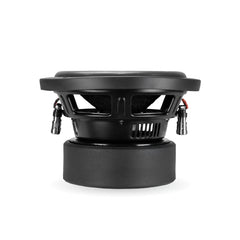 Black car subwoofer on a white background