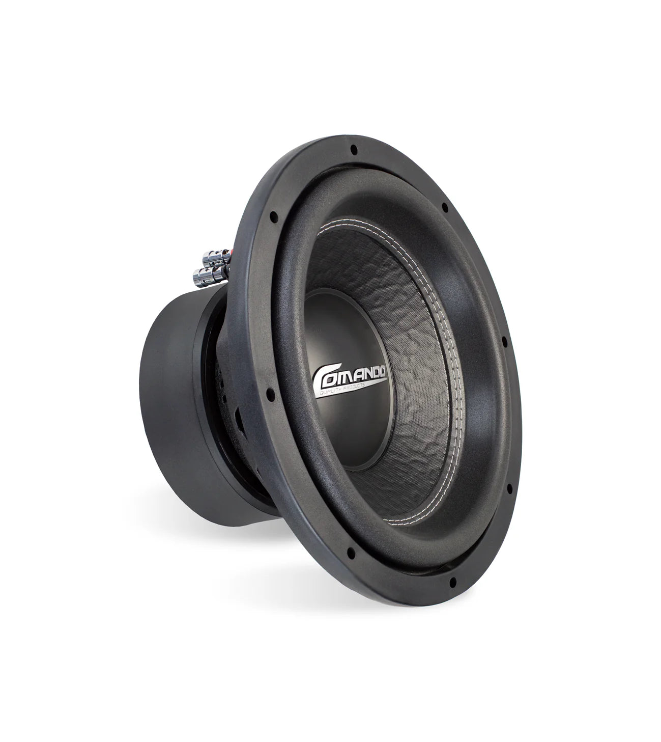 Car subwoofer with brand logo on a white background