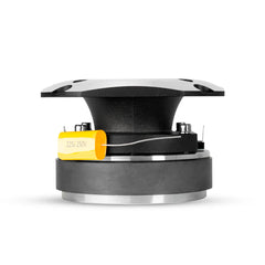Speaker driver unit with a yellow label on a white background