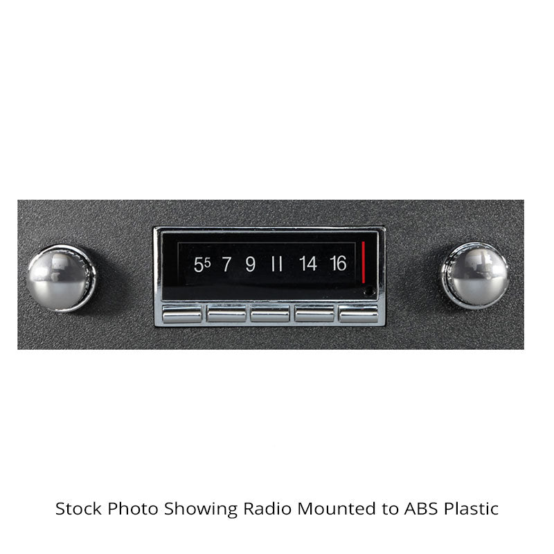 Vintage-style radio with control knobs on a white background