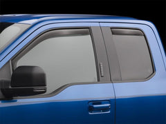 WeatherTech 84765 2015+ Ford F-150 SuperCab Front and Rear Side Window Deflectors - Dark Smoke