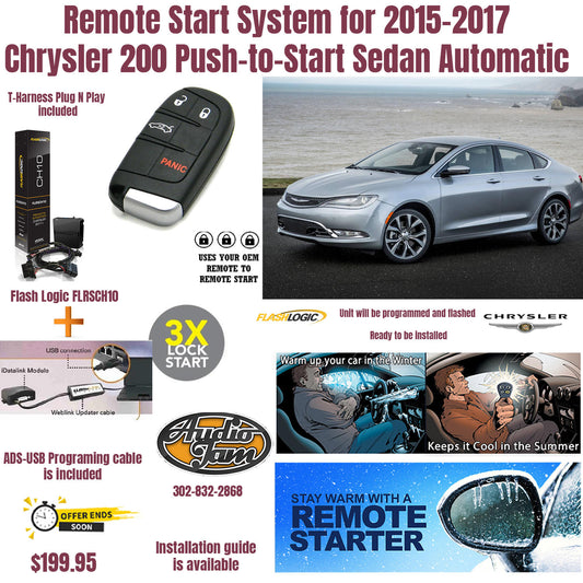 Remote Start System for 2015-2017 Chrysler 200 Push-to-Start Automatic