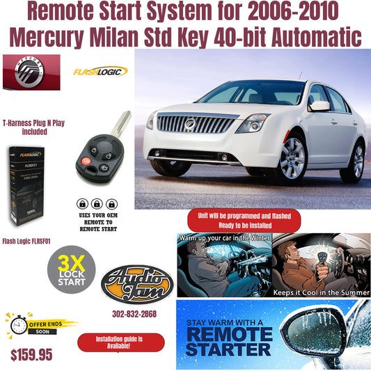 Car Remote Start System for 2006-2010 Mercury Milan Std Key 40-bit Automatic