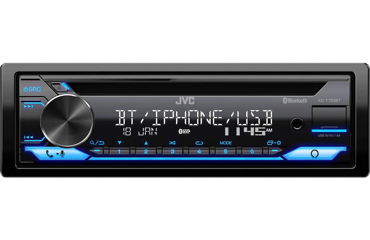 JVC KD-T720BT CD Receiver featuring Bluetooth - JVC Remote App Compatibility