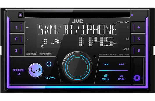JVC KW-R950BTS 2-DIN CD Receiver featuring Bluetooth, USB, SiriusXM, 13-Band EQ