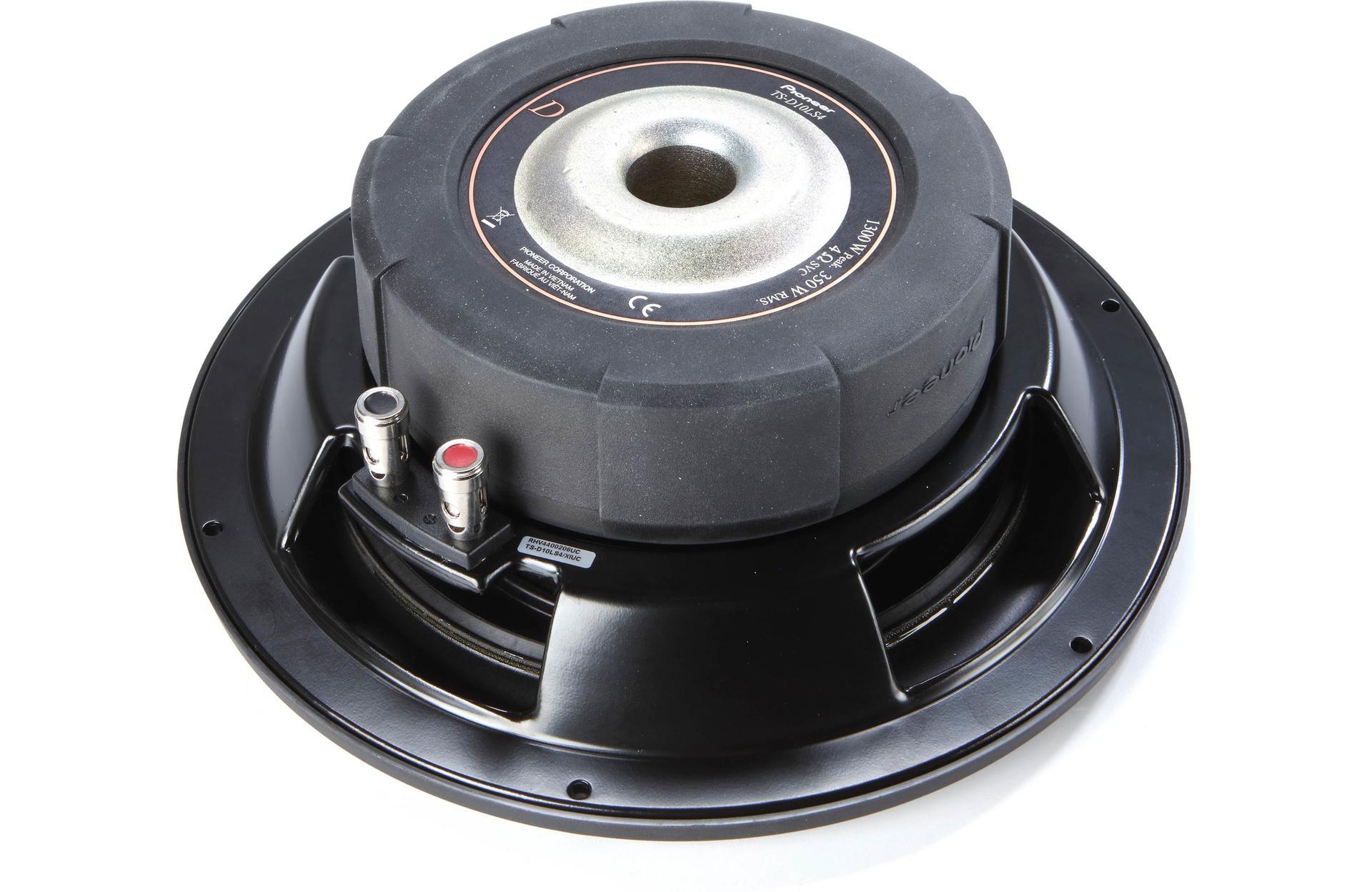 Pioneer TS-D10LS4 10"-1300w Max Power, Single 4 Ohms Voice Coil- Slim Subwoofer