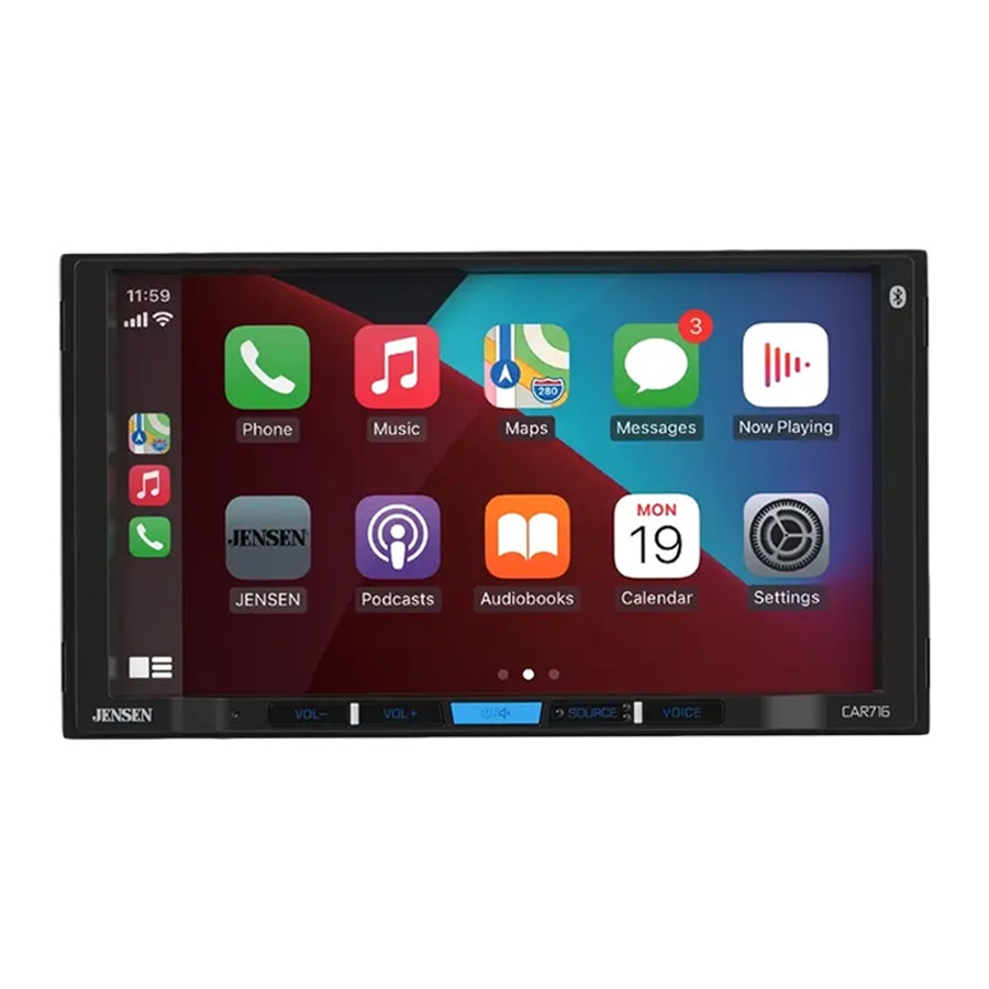 Jensen CAR716 7-Inch Apple CarPlay & Android Auto Radio