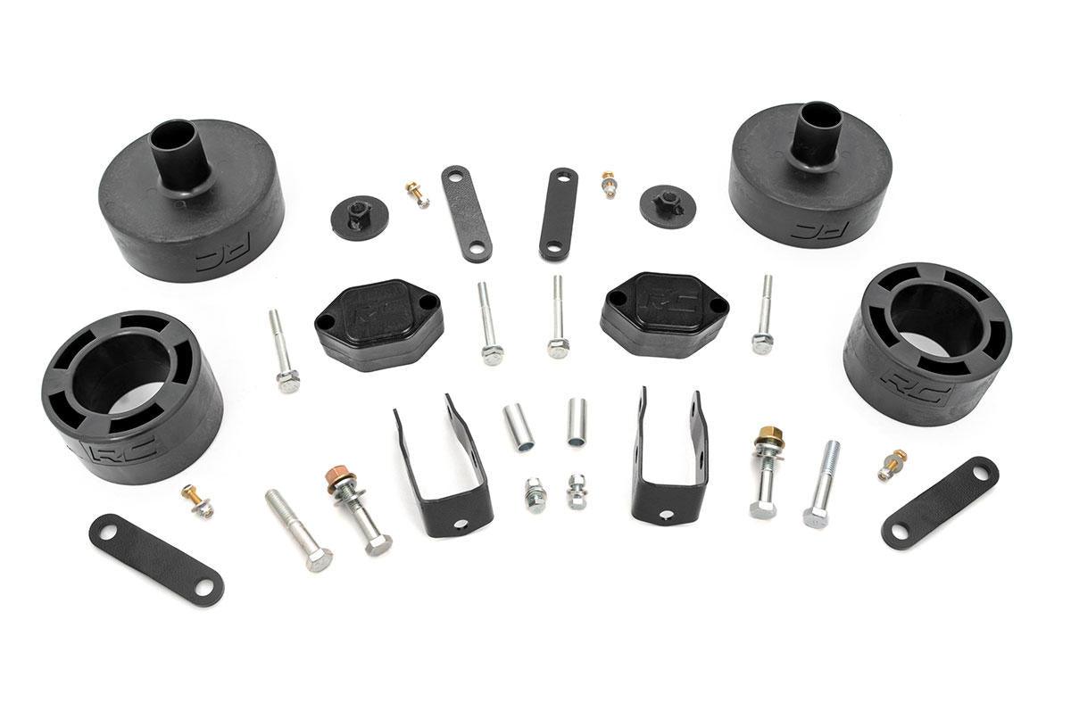 Rough Country 656 2.5" Jeep Suspension Lift Kit with No Shocks for  2007-2018 Jeep Wrangler JK 4-DOOR