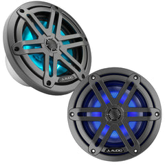 jl audio m3-650x-s-gm-i 6.5 marine speakers rgb led gunmetal