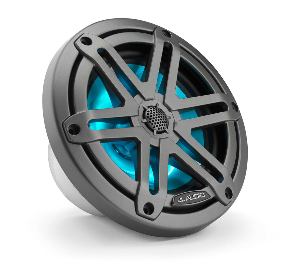 jl audio m3-650x-s-gm-i marine speakers rgb led gunmetal