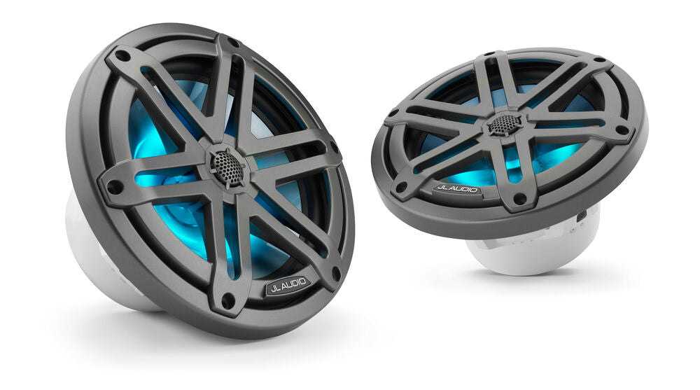 jl audio m3-770x-s-gm-i 7.7 marine speakers rgb led gunmetal