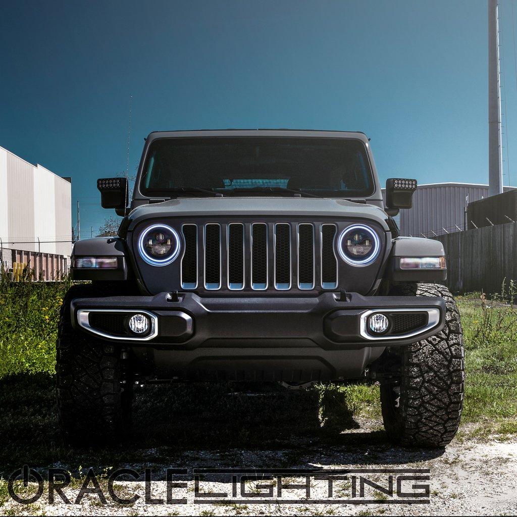 Oracle Lighting 5769-001 - 7" High Powered LED Headlights (Pair) - Black Bezel - White