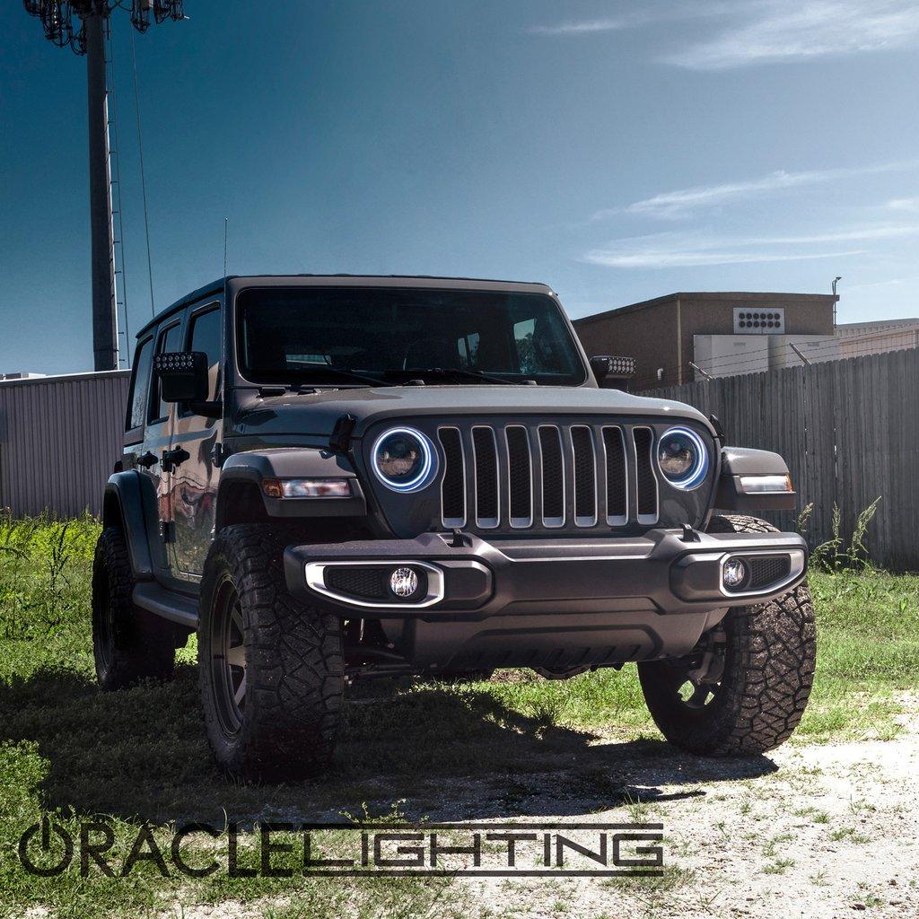 Oracle Lighting 5769-001 - 7" High Powered LED Headlights (Pair) - Black Bezel - White