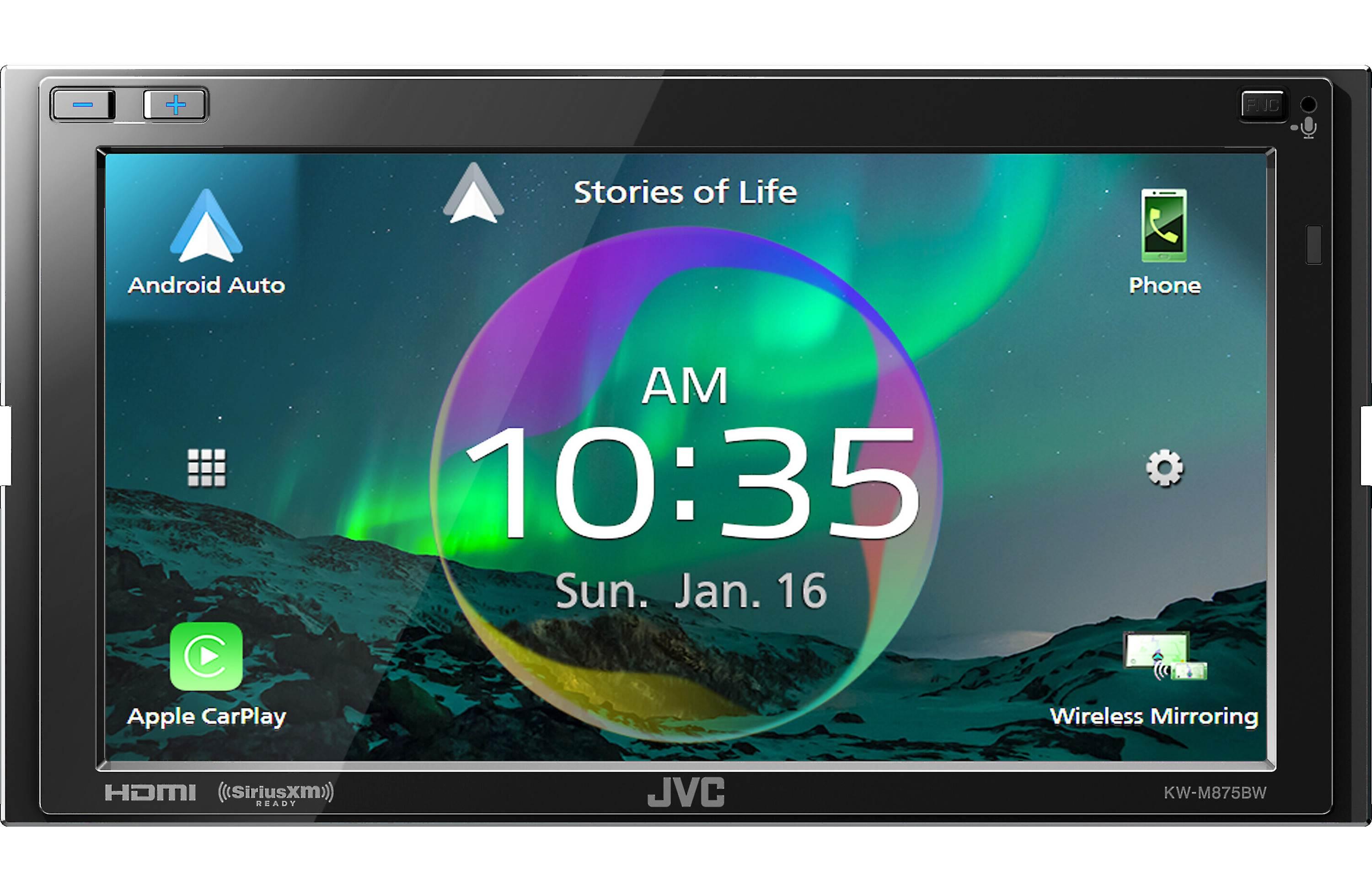 jvc KW-M875BW carplay radio