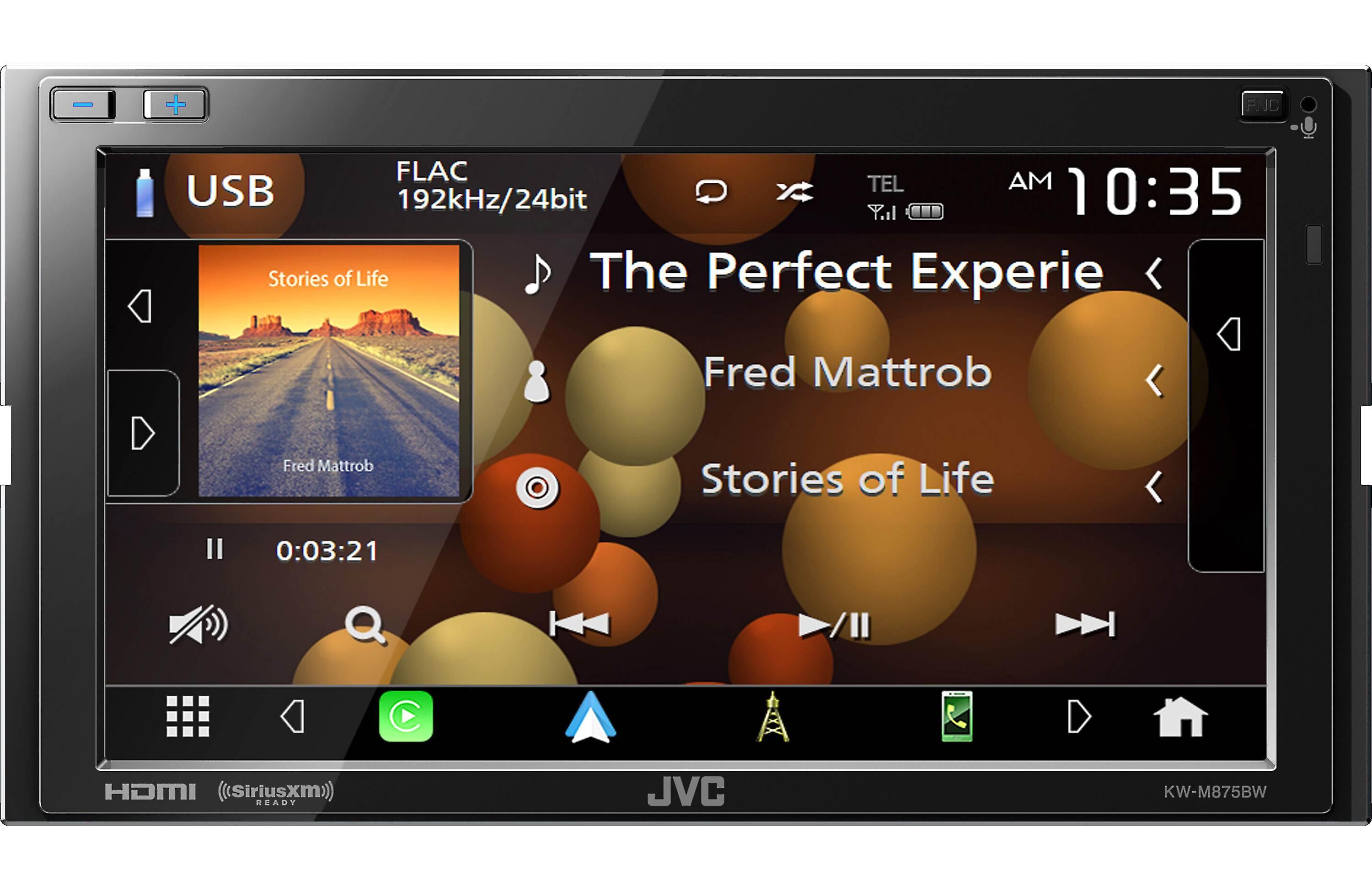 jvc KW-M875BW wireless carplay radio