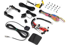 Collection of automotive wiring harnesses and connectors on a white background