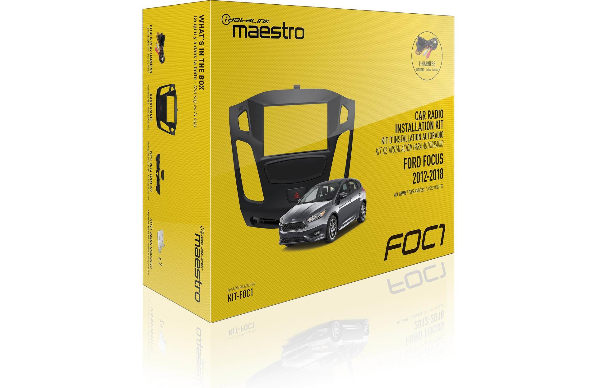 iDatalink KIT-FOC1 Dash and Wiring Kit with ADS-MRR Maestro RR Interface Module Install a new iDatalink-ready stereo and retain the steering wheel audio controls and other factory features in select 2012-2018 Ford Focus